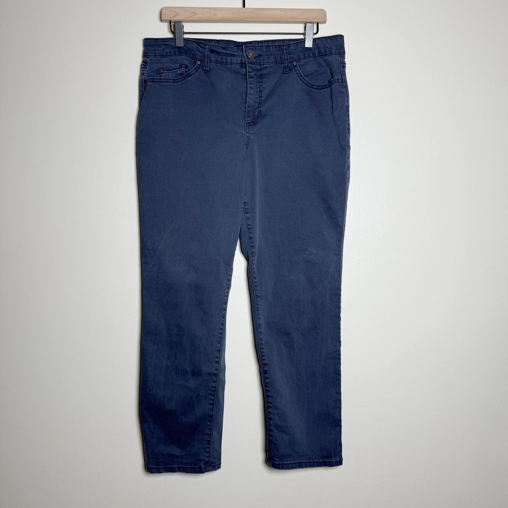 Bandolino Womens Jeans Mandie 16 Short Blue Cotton Stretch Straight Leg